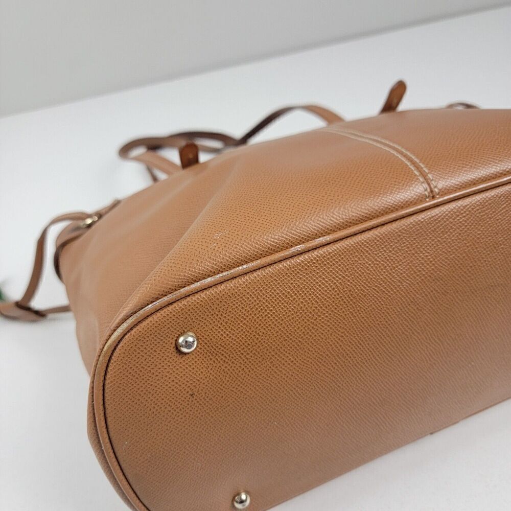 Dooney & Bourke Davis Tassel Saffiano Zip Shopper Tote Pebble Tan Leather Purse - Picture 12 of 16